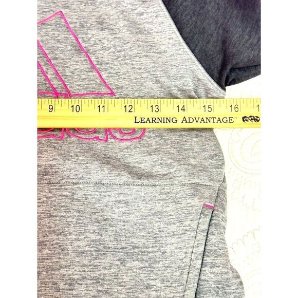 Girls' Adidas Colorblock Sweatshirt w/ Pockets Sz M (10-12)EUC Black, Pink, Grey - Picture 10 of 12